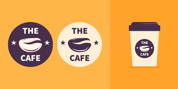 The Cafe Coffee Shop Logo Design and Mockup