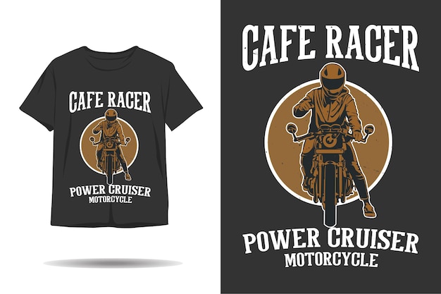 Vector cafe racer power cruiser motorcycle t shirt design