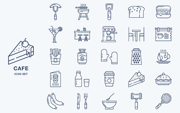 Cafe vector icons