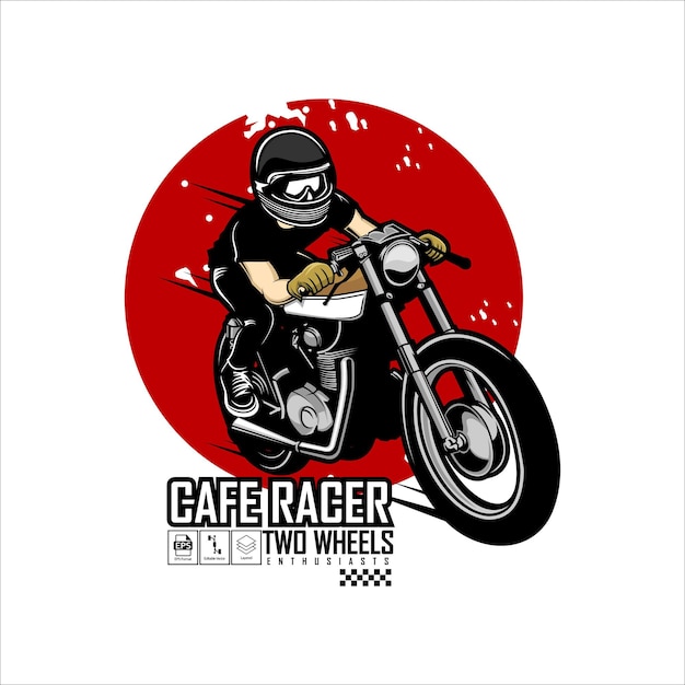 CAFERACER ILLUSTRATION WITH A WHITE BACKGROUND