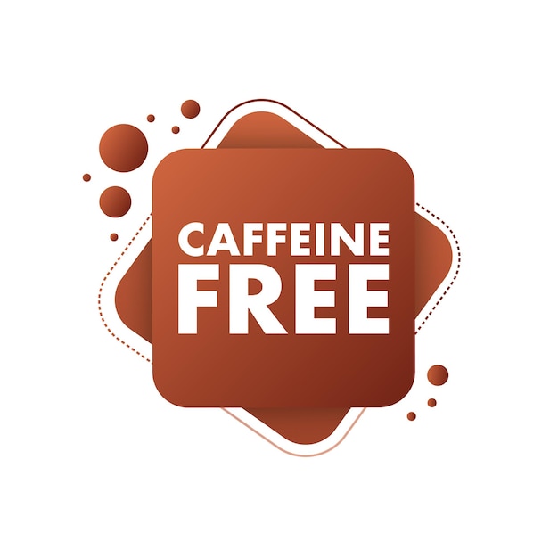 Caffeine free icon Coffee beans Vector stock illustration