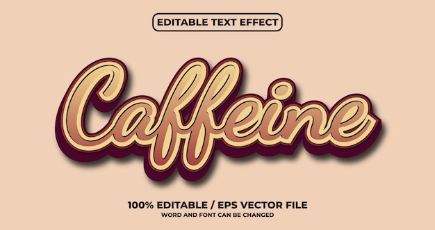 Caffeine with editable text effect