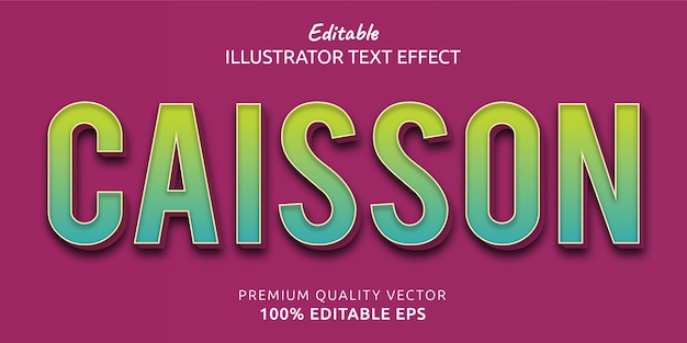 Caisson Editable  Text Style Effect