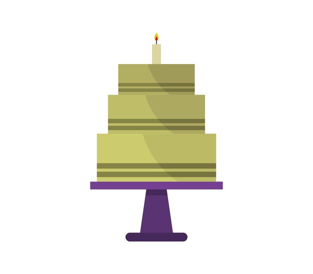 Vector cake on background