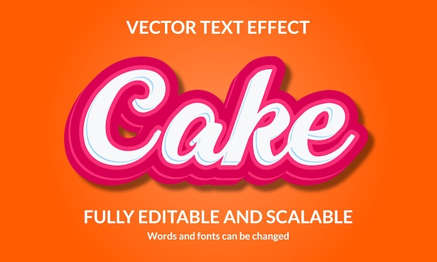 Cake Editable 3D text style effect