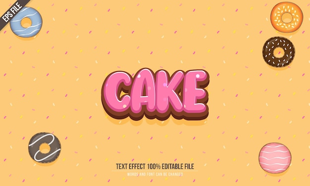 Cake Editable Text Effect