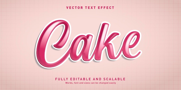 Cake Fully Editable Font Effect