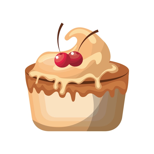 Cake icon. Bakery design. Vector graphic