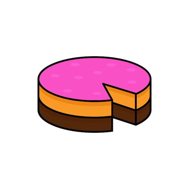 Vector cake icon logo