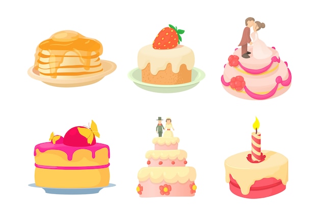 Cake icon set