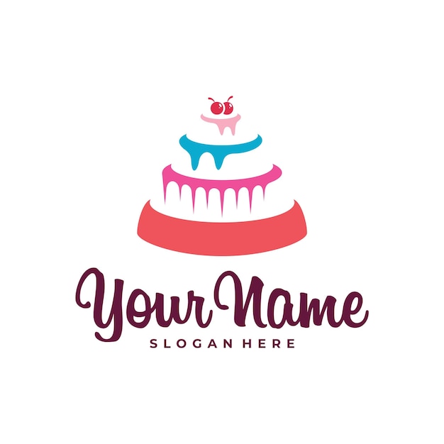 Cake logo design vector Icon Symbol Template Illustration