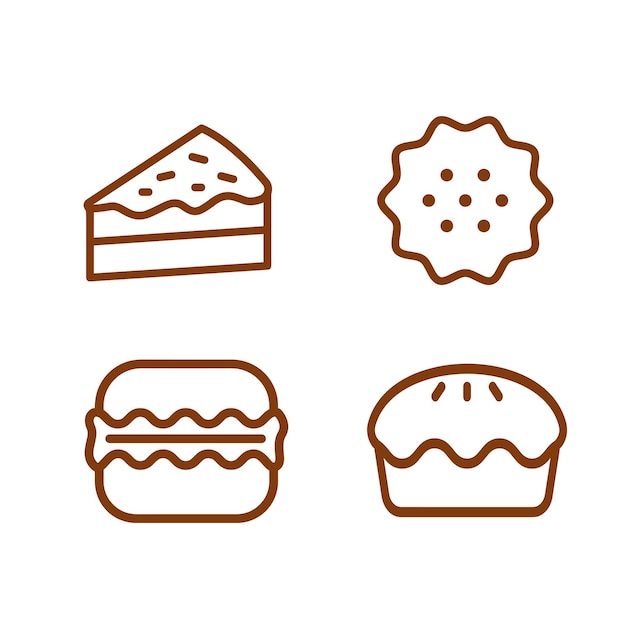 Cake Shape Vector Illustration Design Template