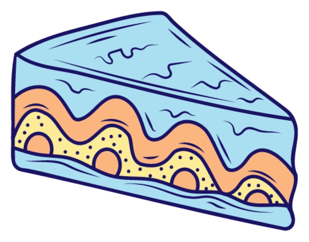 Vector cake slice