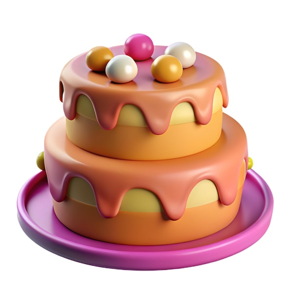 a cake with a colorful design