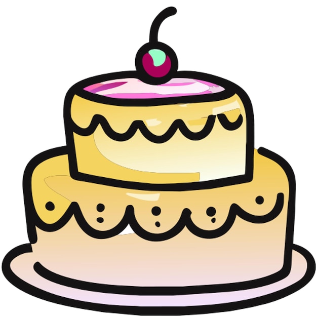 cakes icon doodle offset fill