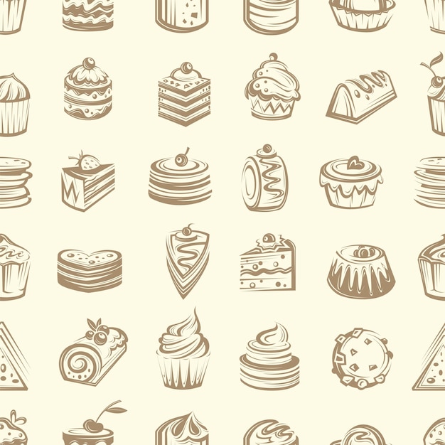 cakes seamless pattern