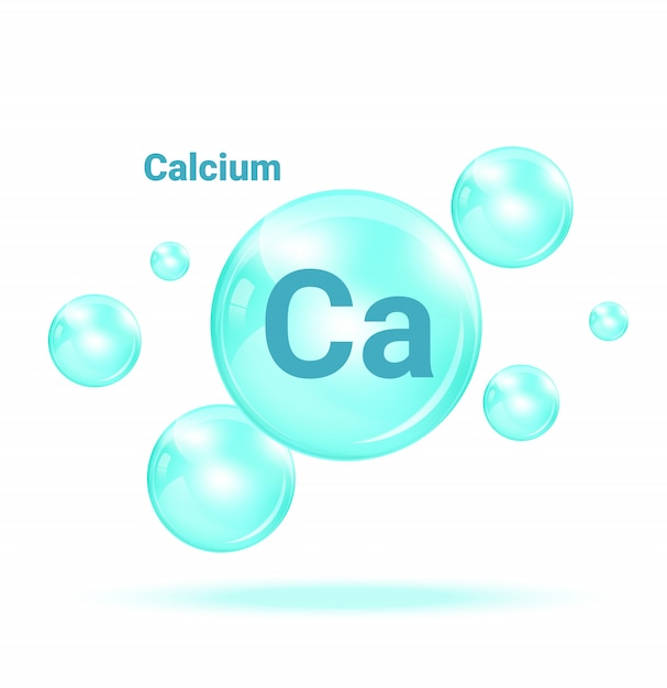 Calcium  Graphic Medicine Bubble on white background Illustration. Health care and Medical Concept Design.