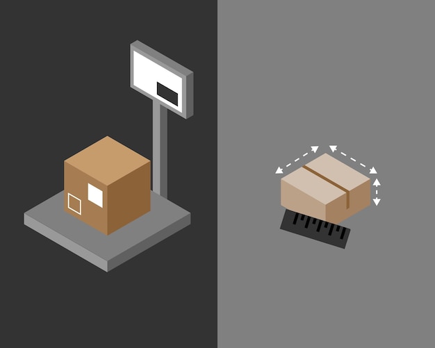 calculate weight and dimension of shipment to check price vector