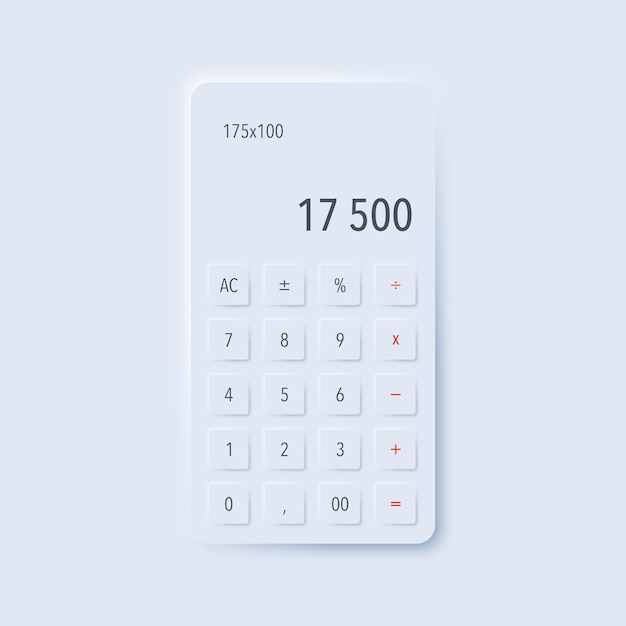 Calculator blue interface