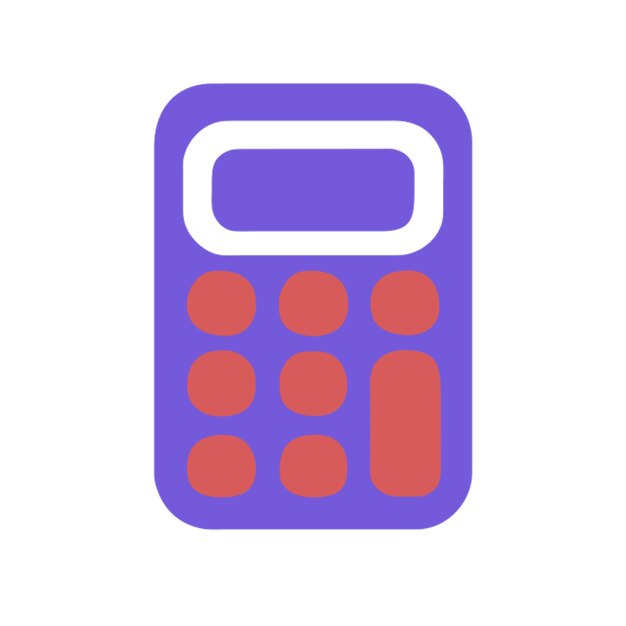 a calculator icon colored shapes gradient