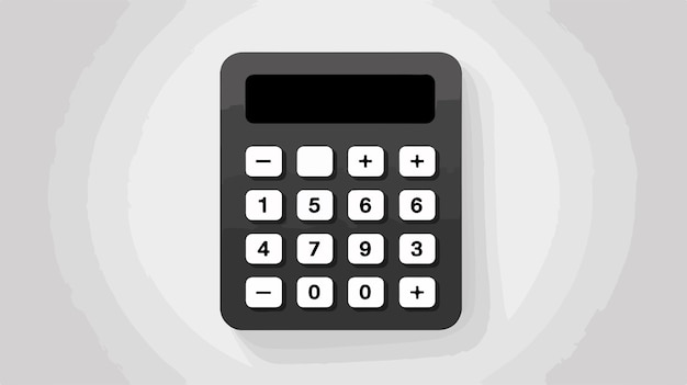 Vector calculator icon flat rounded square button