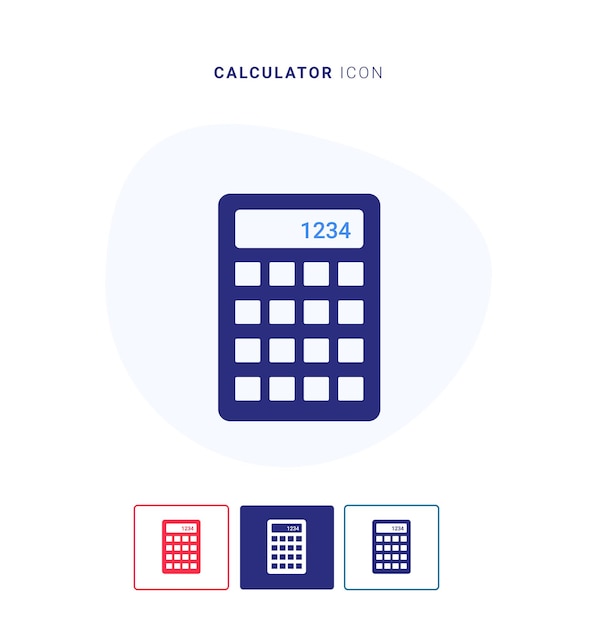 Calculator icon logo and vector template