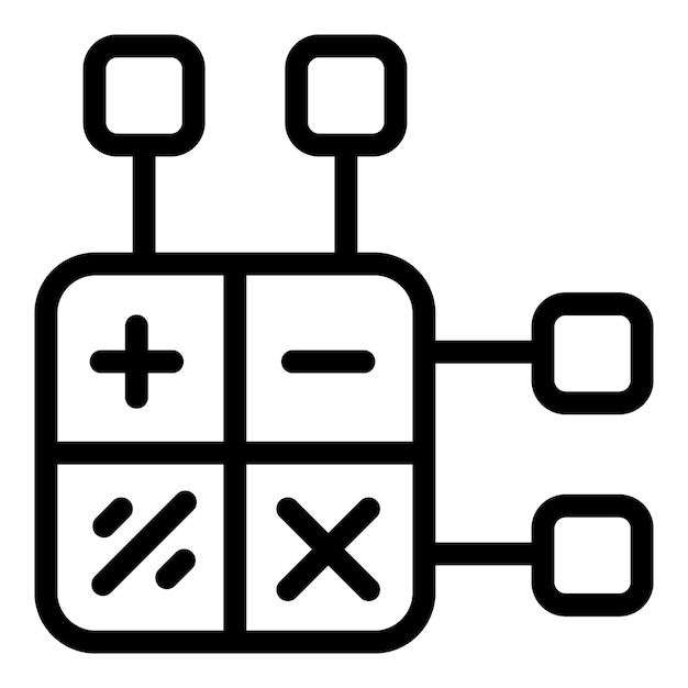 Vector calculator icon representing calculating and finance operations