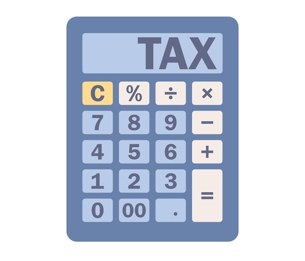 Calculator icon. Tax calculation sign. Calculate tax revenue rate. Vector flat illustration