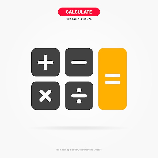 Calculator icon vector on white background Savings finances sign Economy calculate For UI UX