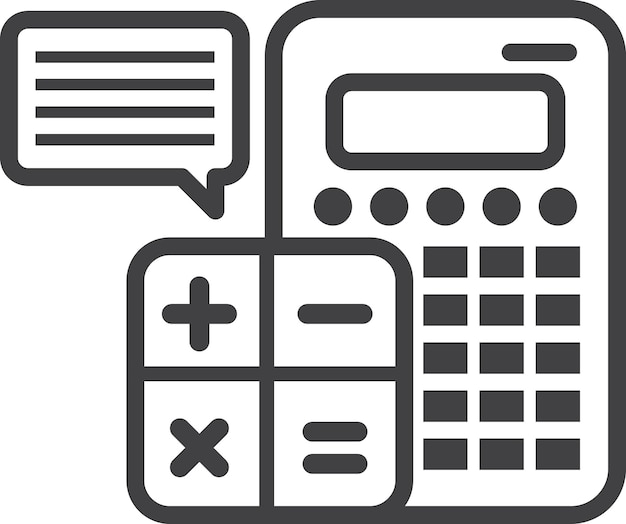 Calculator and tax illustration in minimal style