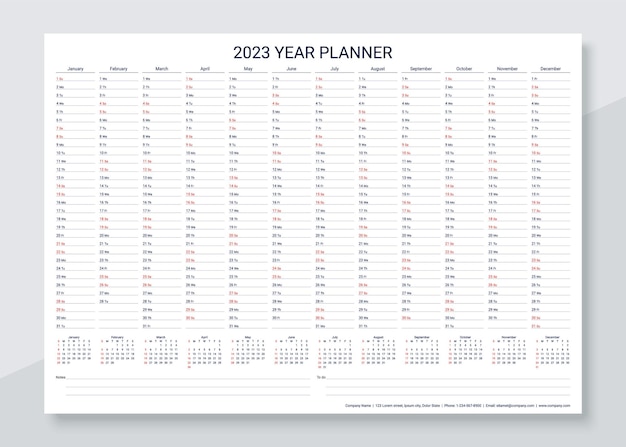 Vector calendar for 2023 year desk calender planner template vector illustration