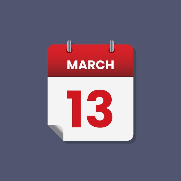 Vector calendar date month icon flat march vector