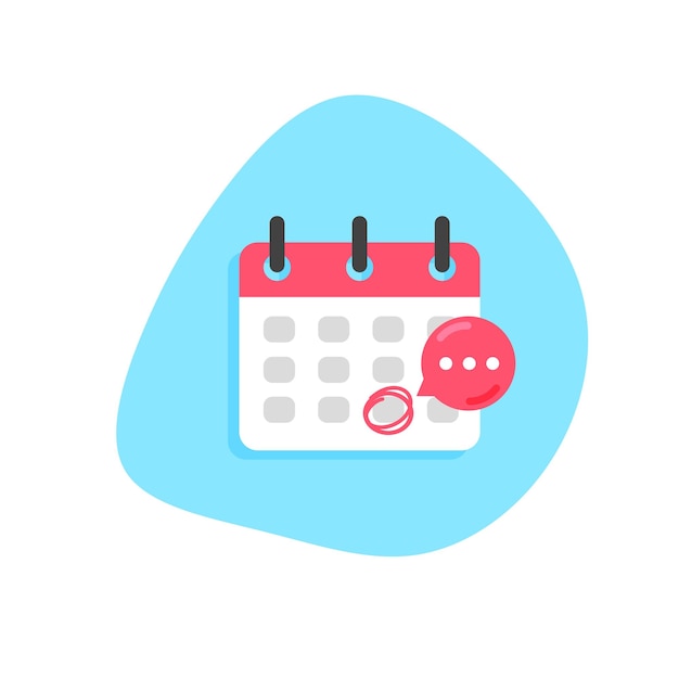 Calendar deadline or event reminder notification. Highlighted date on it. Event or selected day.