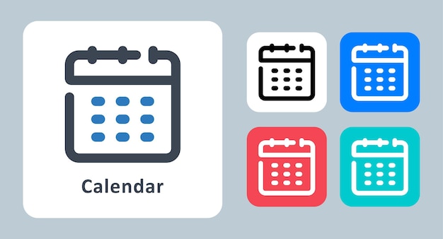 Calendar icon vector illustration line outline icons