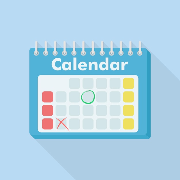 Calendar, reminder, agenda. Mark the date, holiday, important day concepts