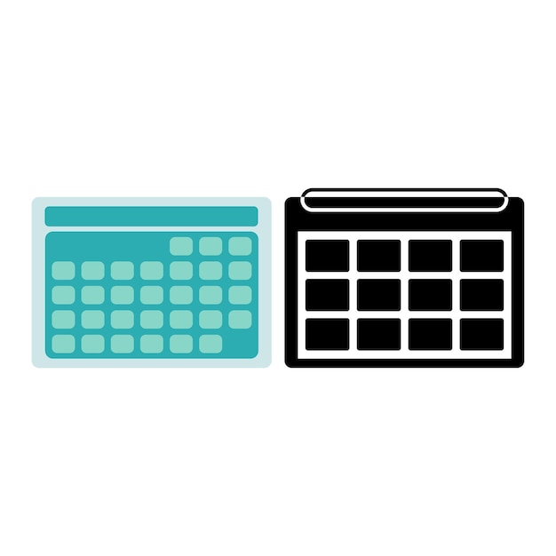 Calendar schedule for each day of the week Vector illustration UI Icon design element of calendar