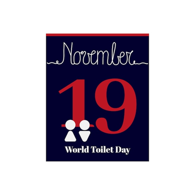 Calendar sheet With shutter for World Toilet Day November 19