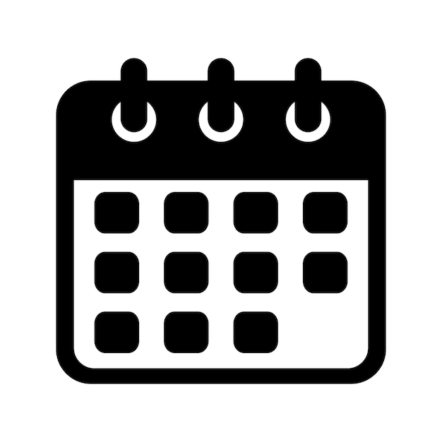 calendar vector icon on a white background