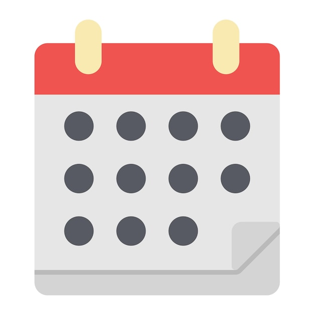 Calendar Vector Illustration Style