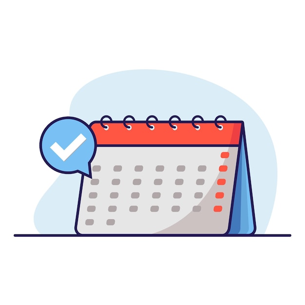 Calendar with date picker flat   design