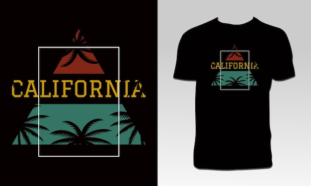 California Beach T Shirt Design