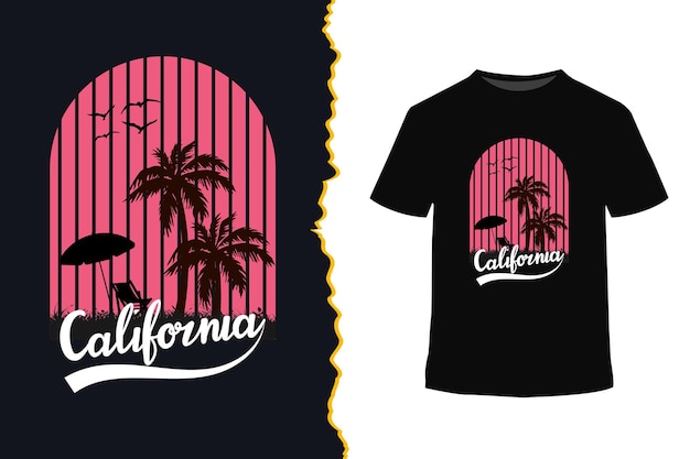 California image t shirt design