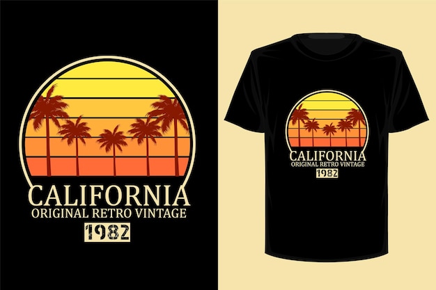 California retro vintage t shirt design