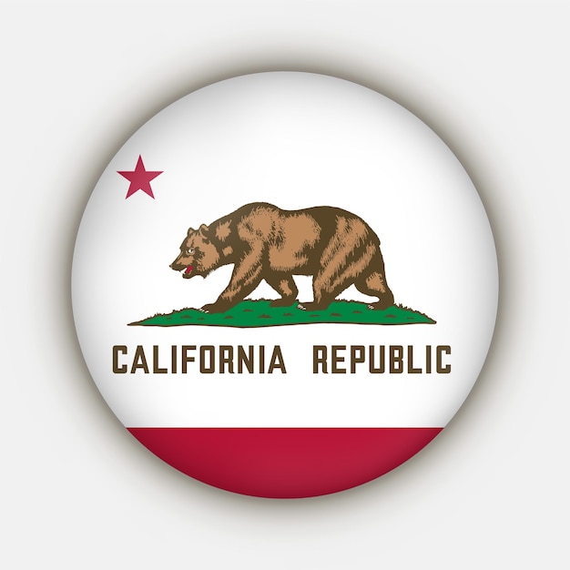 California state flag Vector illustration