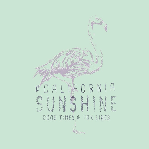 California sunshine slogan text vector illustration design for fashion graphics and t shirt prints