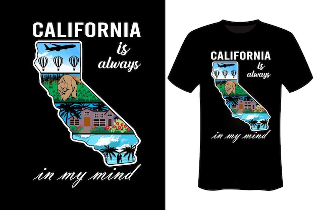 California T-Shirt Design