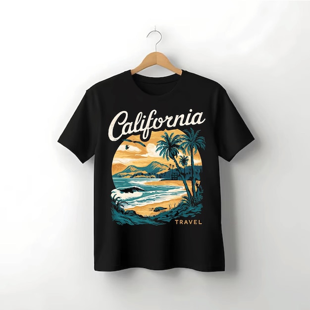 California travel Tshirt Design