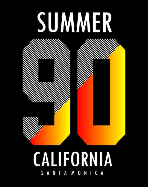 California typography for t shirt design premium vector