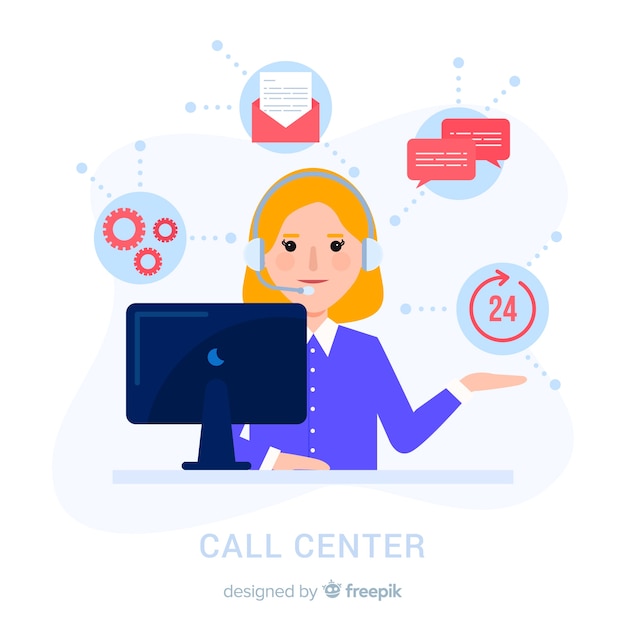 Call center woman