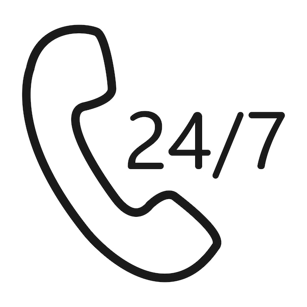 Call centre. Phone 24 hours and 7 days service.